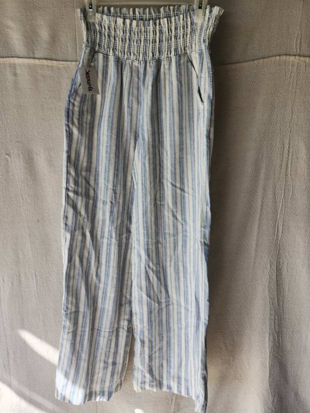 Love Tree Wide Leg Pants – Teal & White Striped – Size Small – NWT